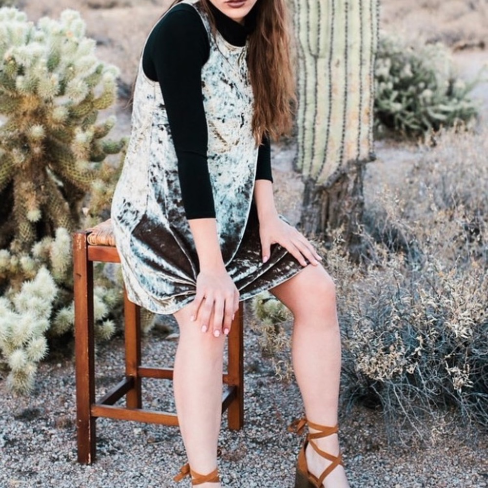Velvet mini dress